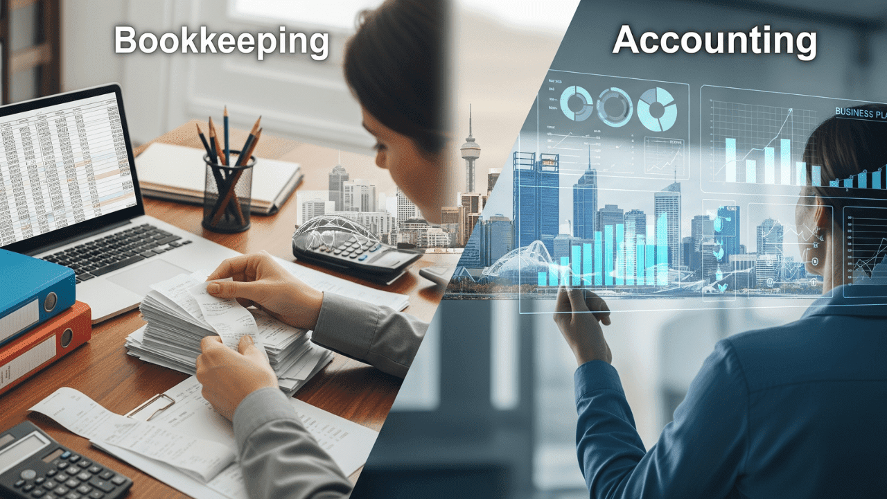 The Metier Group in Perth WA explains 10 differences between bookkeeping and accounting for every small business.